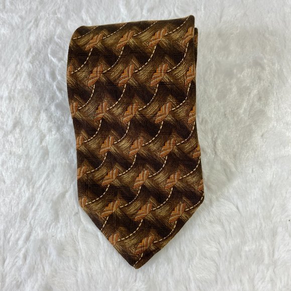 Vintage Robert Talbott Best of Class Nordstrom Geometric Silk Tie Hand Sewn - Picture 3 of 5